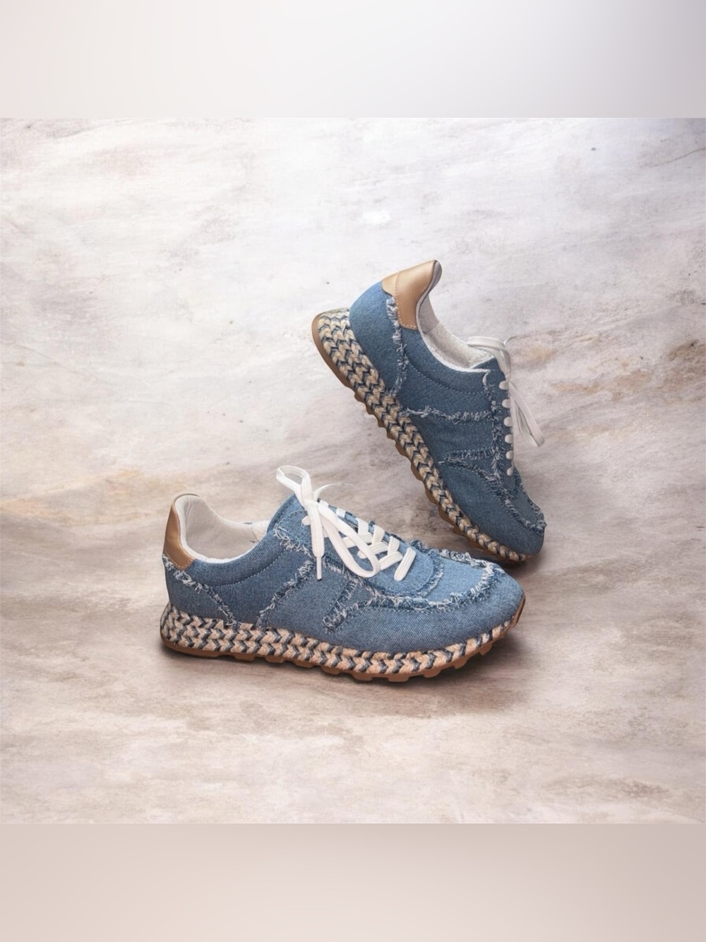 Dolce Vita Denim Fringe Sneakers